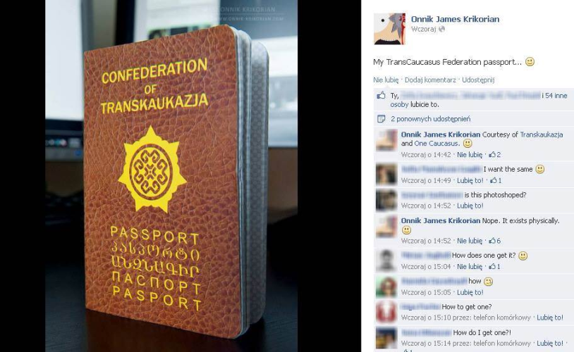 Transkaukazja (fake?) passport